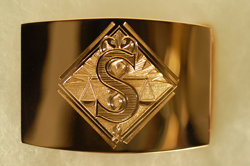 Engraved Gold Dress Buckle Engraved Gold Dress Buckle