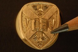 stuart-cox-ring-to-scale Mens Signet Ring with Coat of Arms
